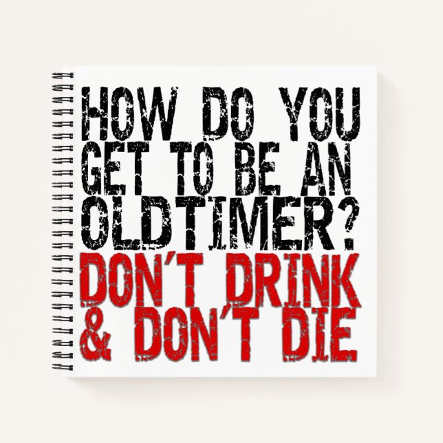 Erholung Old Timer Joke Notizbuch (Vorderseite)