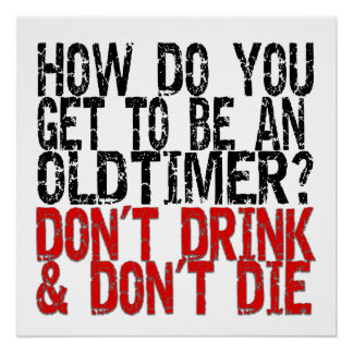 Erholung Old Timer Joke Poster