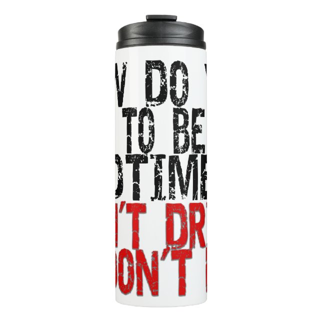 Erholung Old Timer Joke Thermosbecher (Vorderseite)