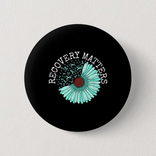 Erholung S Drug Alhol Awareness Adware Ribbon Button (Vorderseite)