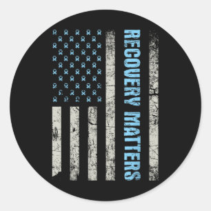 Erholung S - Sobriety Jubiläum Sober Om Na Runder Aufkleber