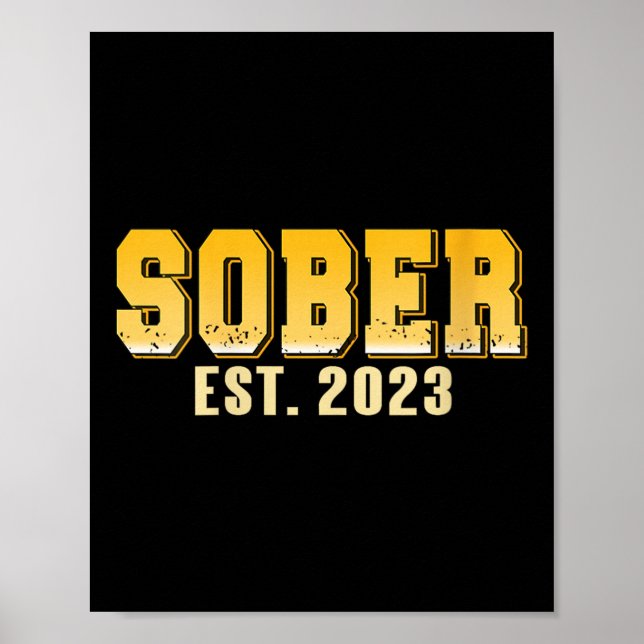 Erholung Sober Est 2023  Reiseroute Meilen Poster (Vorne)