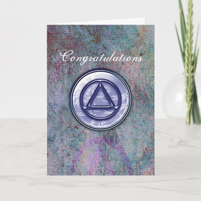 Erholung Sobriety Sober Herzlichen Glückwunsch Kar Karte (Vorderseite)