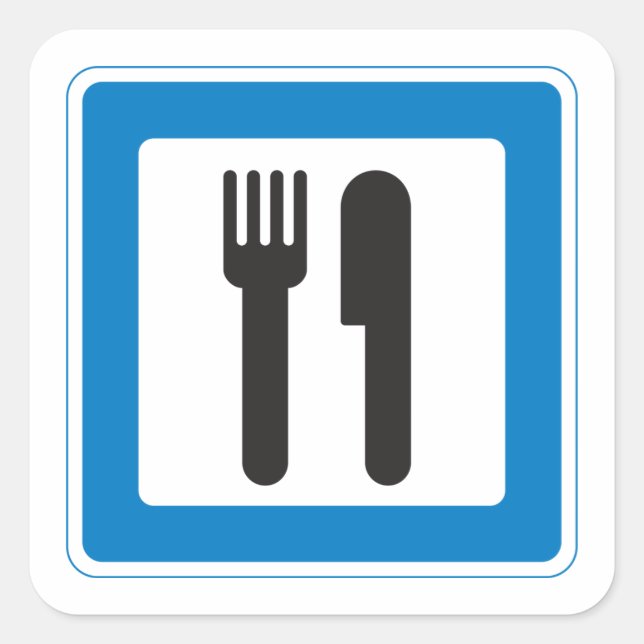 Erholung stoppen Schild und Gabel Aufkleber signie (Vorderseite)