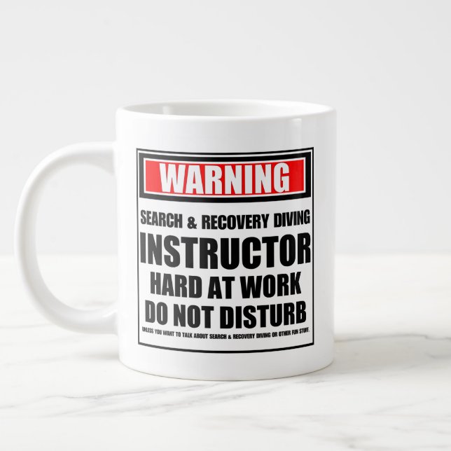 Erholung-Tauchlehrer Jumbo-Tasse (Links)