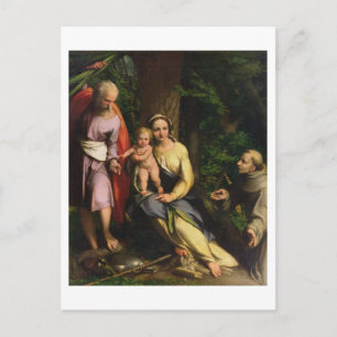 Erholung über den Flug nach Ägypten, c.1515 (Erdöl Postkarte