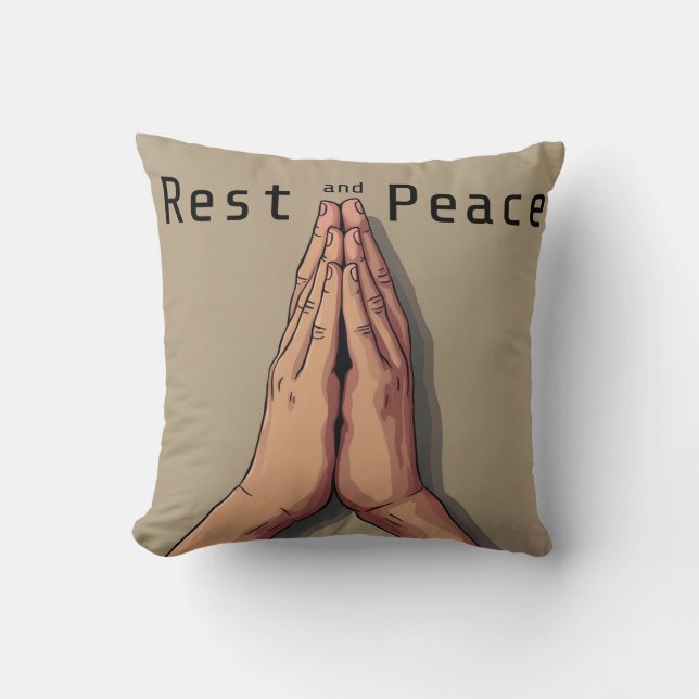 Erholung und Frieden Namaste Pillow Kissen (Vorderseite)