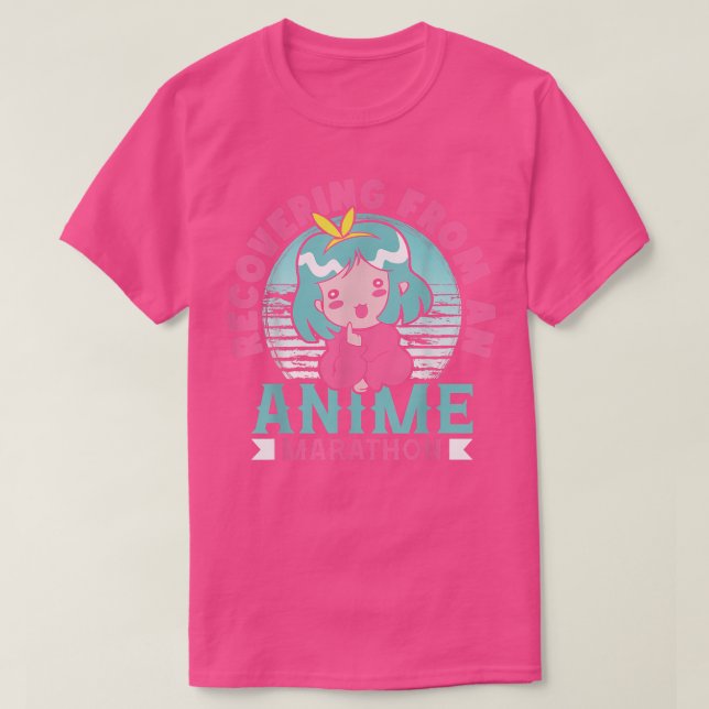 Erholung von einem Anime Marathon Otaku Manga Cosp T-Shirt (Design vorne)