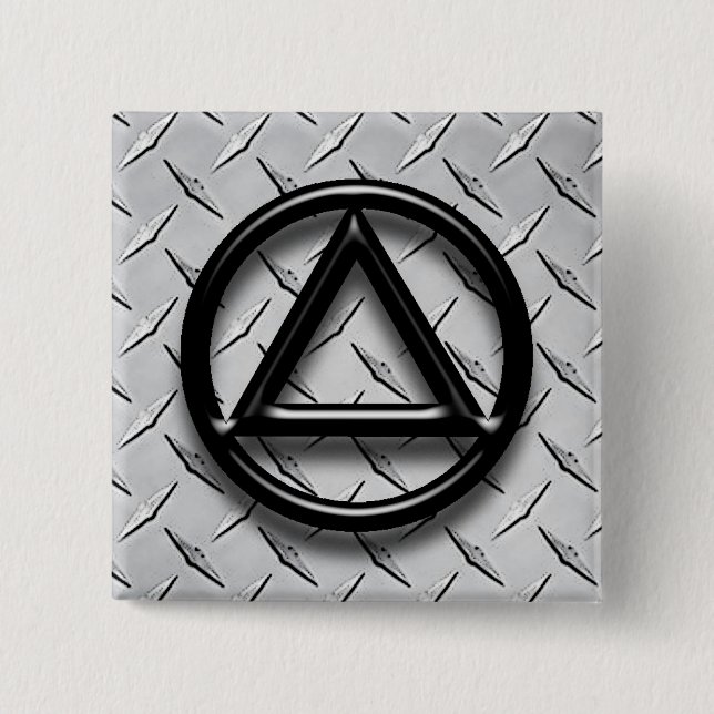 Erholungs-Nüchternheits-nüchternes Knopf-Button Button (Vorderseite)