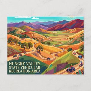 Erholungsgebiet für Fahrzeuge Hungry Valley State Postkarte