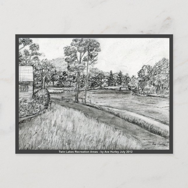 Erholungsgebiete an den Twin Seen ~ NoWest Pennsyl Postkarte (Vorderseite)