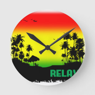 Erholungsrasta Runde Wanduhr