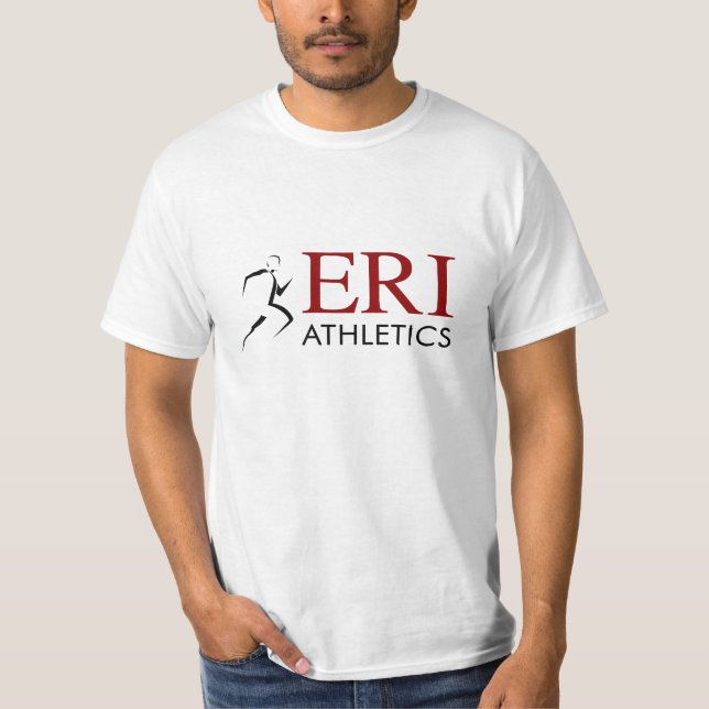 ERI Leichtathletik - weiße kurze Hülse w/Slogan T-Shirt (Vorderseite)