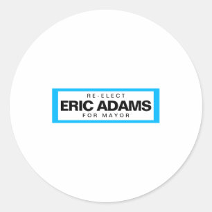 Eric Adams als Bürgermeister von New York wiederwä Runder Aufkleber