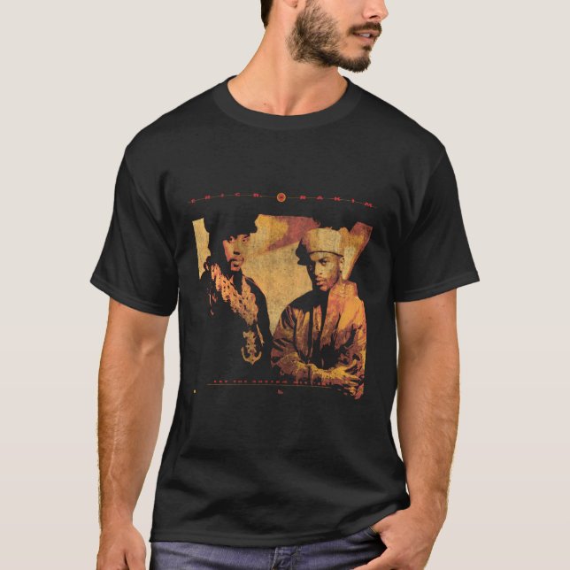 Eric B Rakim Â€"Ließ das Rhythmus-Portrait T-Shirt (Vorderseite)