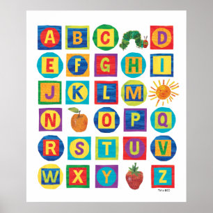 Eric Carle Alphabet Blocks Pattern Poster