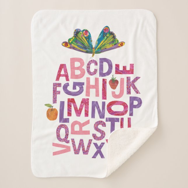 Eric Carle | Alphabet Butterfly Pattern Sherpadecke (Vorderseite)