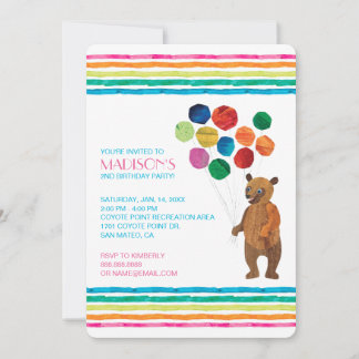 Eric Carle | Beary Rainbow Birthday Einladung