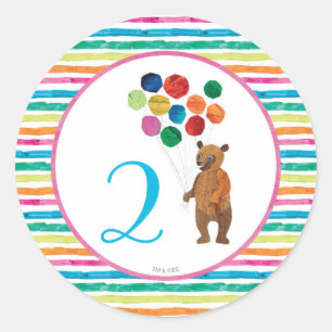Eric Carle Beary Rainbow Birthday Runder Aufkleber