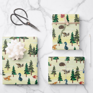 Eric Carle   Bereit für das Muster "Forest Fun" Geschenkpapier Set