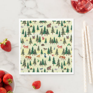 Eric Carle Bereit für das Muster "Forest Fun" Serviette