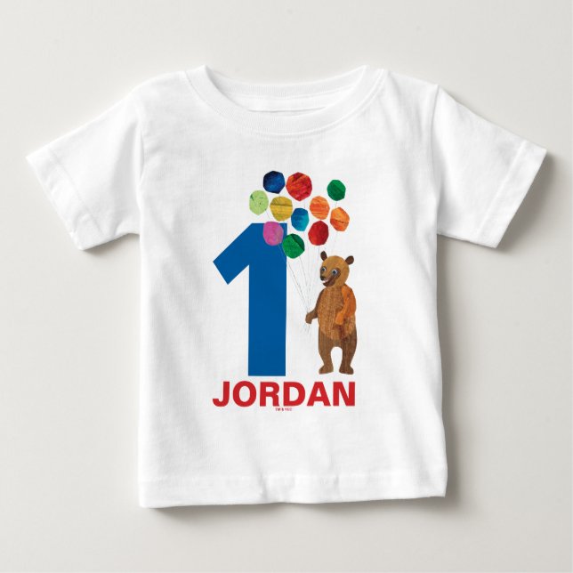 Eric Carle | Brauner Bär - Bärenhunger Geburtstag Baby T-shirt (Vorderseite)