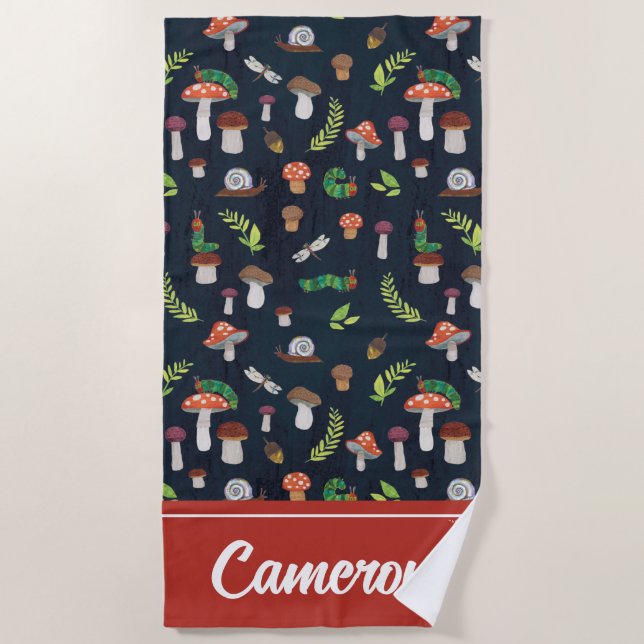 Eric Carle | Bug und Pilzmuster Strandtuch (Vorderseite)