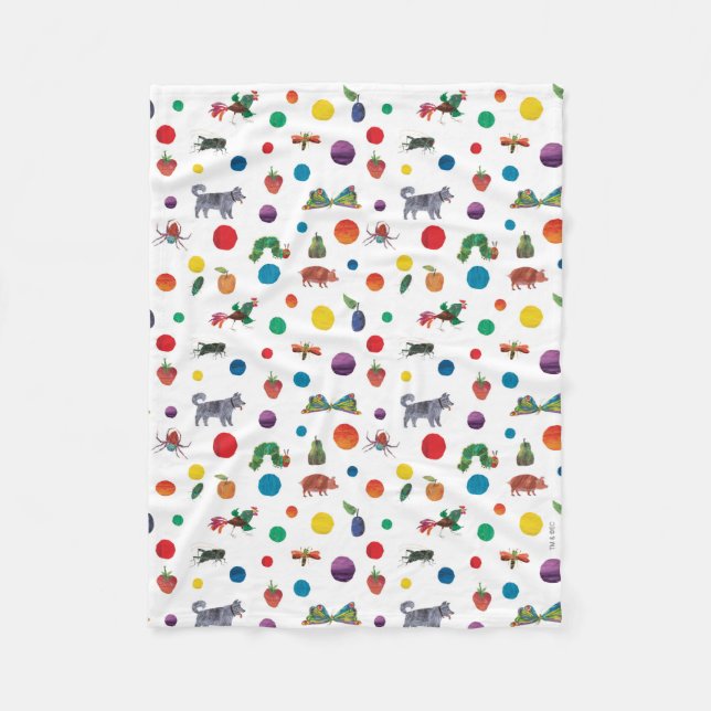 Eric Carle | Eric Carle Animals Muster Fleecedecke (Vorderseite)