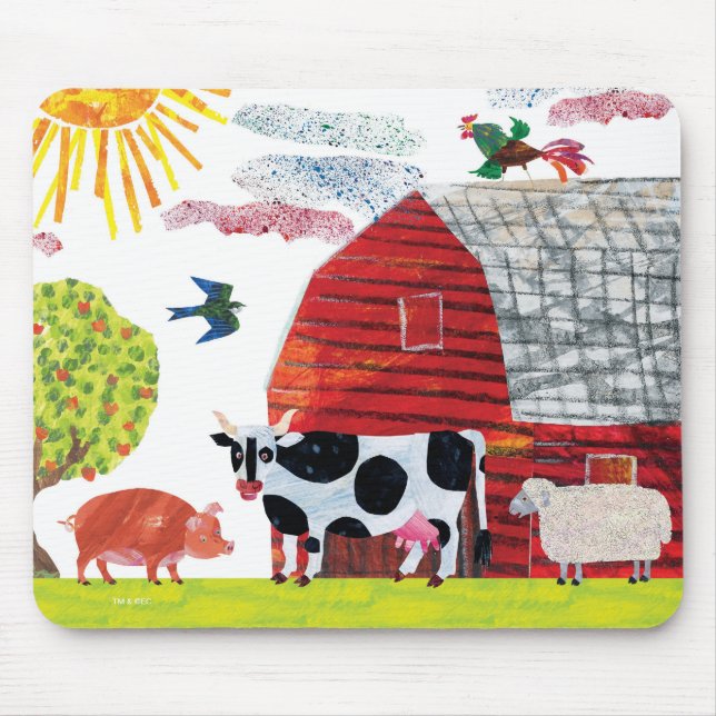 Eric Carle | Farbenfrohe Landschaft Mousepad (Vorne)