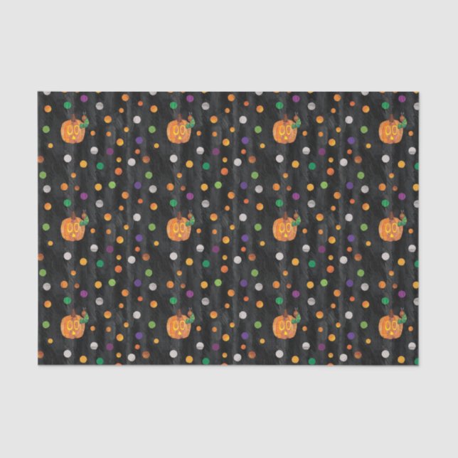Eric Carle | Halloween Polka Dot Pattern Seidenpapier (Vorderseite)