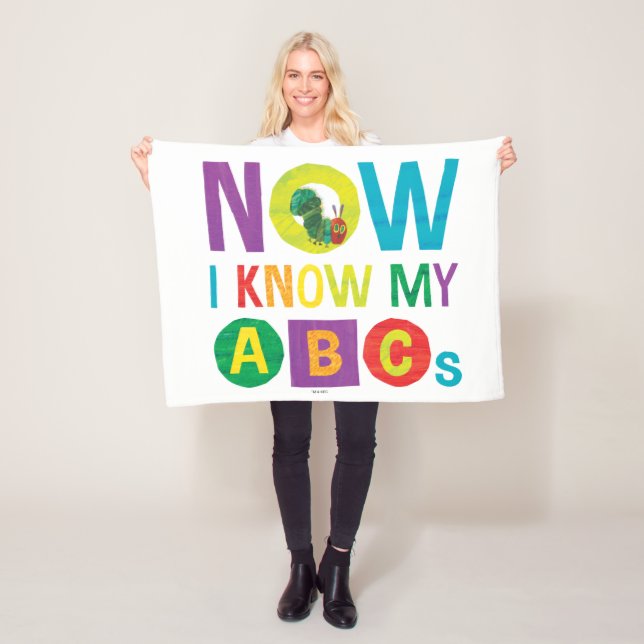 Eric Carle jetzt kenne ich meine ABCs Fleecedecke (Beispiel)