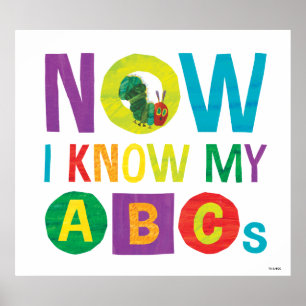 Eric Carle   Jetzt kenne ich meine ABCs Poster