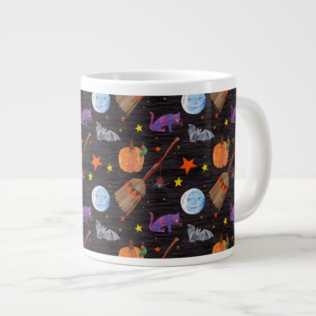Eric Carle | Raupe Black Halloween Pattern Jumbo-Tasse (Vorderseite Rechts)