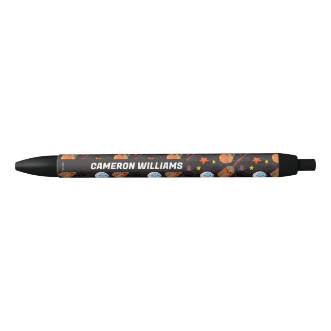 Eric Carle | Raupe Black Halloween Pattern Kugelschreiber (Vorderseite)