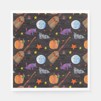 Eric Carle | Raupe Black Halloween Pattern Serviette