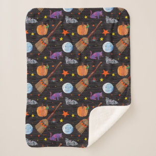 Eric Carle   Raupe Black Halloween Pattern Sherpadecke