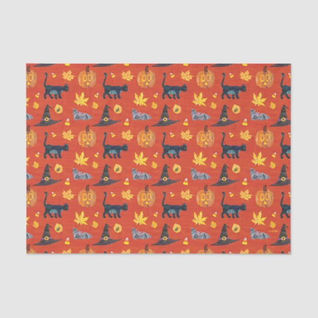 Eric Carle | Raupe Halloween-Muster Seidenpapier (Vorderseite)