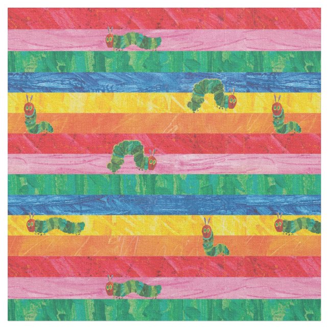 Eric Carle | Raupe-Regenbogen-Muster Stoff (Nahaufnahme)