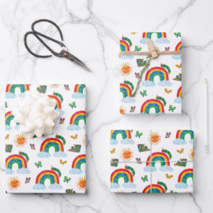 Eric Carle   Raupe zum Regenbogen-Schmetterling Geschenkpapier Set