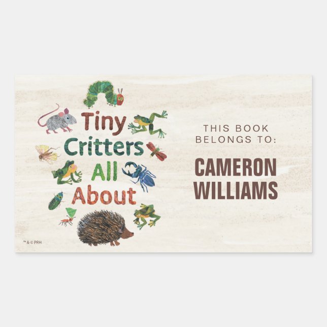 Eric Carle | Tiny Critters Rechteckiger Aufkleber (Vorderseite)