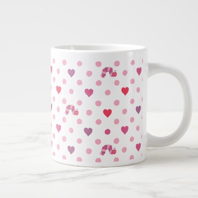 Eric Carle | Valentine Heart Polka Dot Pattern Jumbo-Tasse (Rechts)