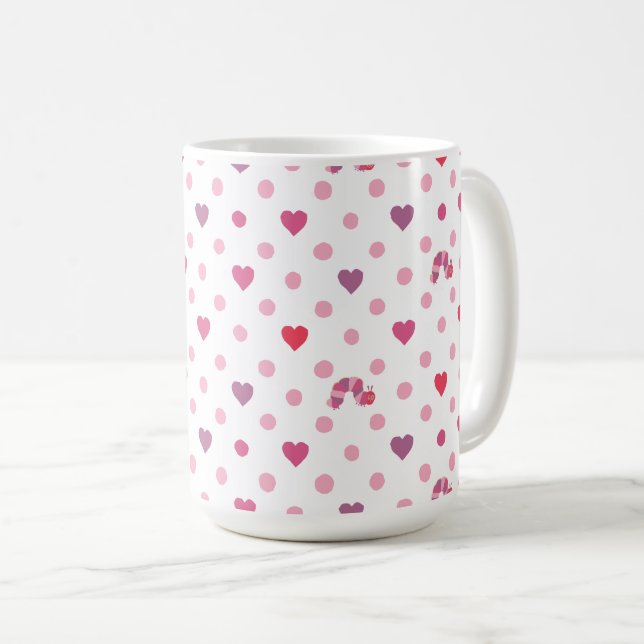 Eric Carle | Valentine Heart Polka Dot Pattern Kaffeetasse (VorderseiteRechts)