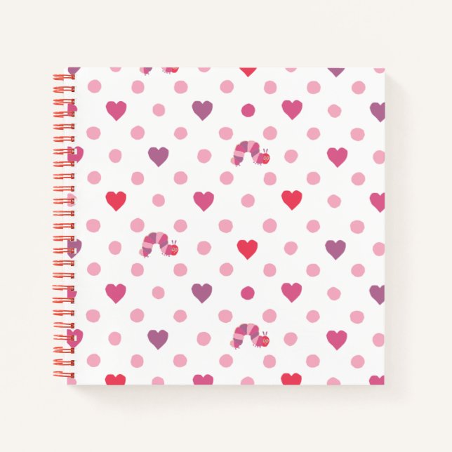 Eric Carle | Valentine Heart Polka Dot Pattern Notizbuch (Vorderseite)