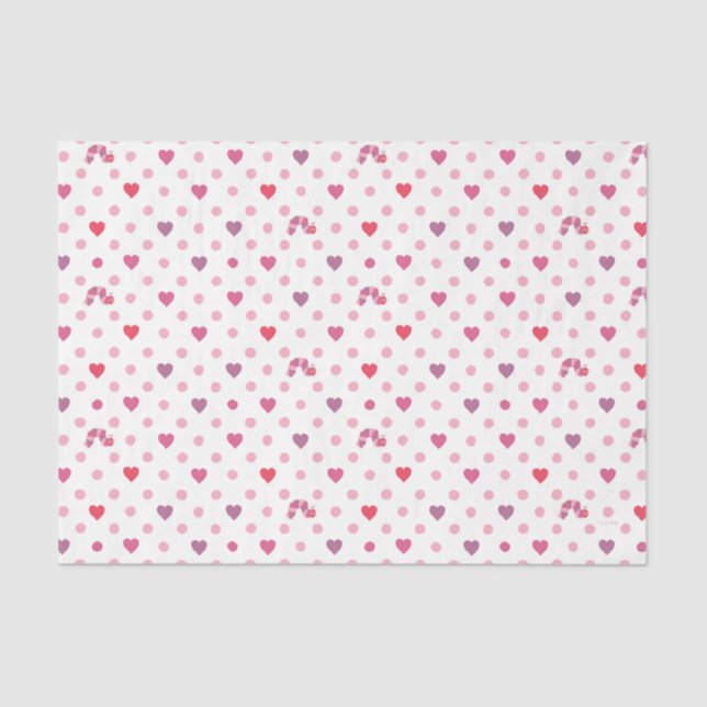 Eric Carle | Valentine Heart Polka Dot Pattern Seidenpapier (Vorderseite)