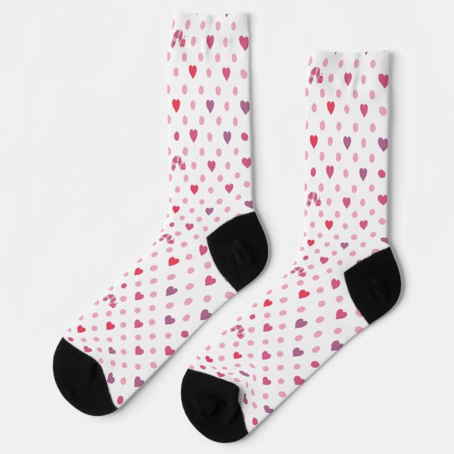 Eric Carle | Valentine Heart Polka Dot Pattern Socken (Linkes Detail)