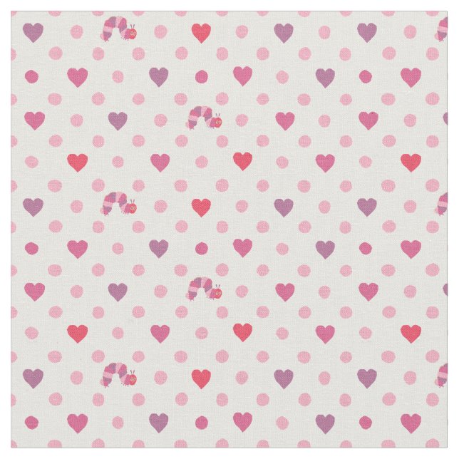 Eric Carle | Valentine Heart Polka Dot Pattern Stoff (Nahaufnahme)