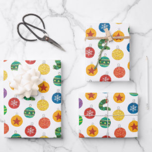 Eric Carle   Weihnachtsmuster der Raupe Geschenkpapier Set