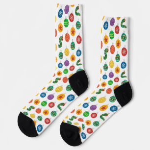 Eric Carle   Weihnachtsmuster der Raupe Socken