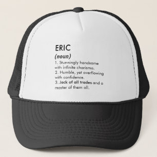 Eric Name, Bearbeitbarer Name, Benutzerdefinierter Truckerkappe