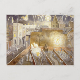 Eric Ravilious art, 5. November Postkarte